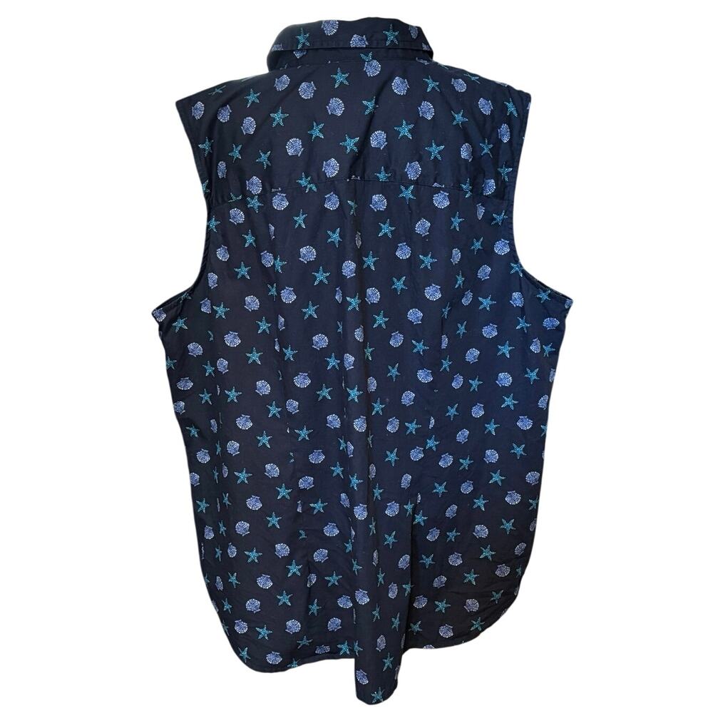 Talbots Plus Size 3x Button Front Sleeveless Top … - image 2